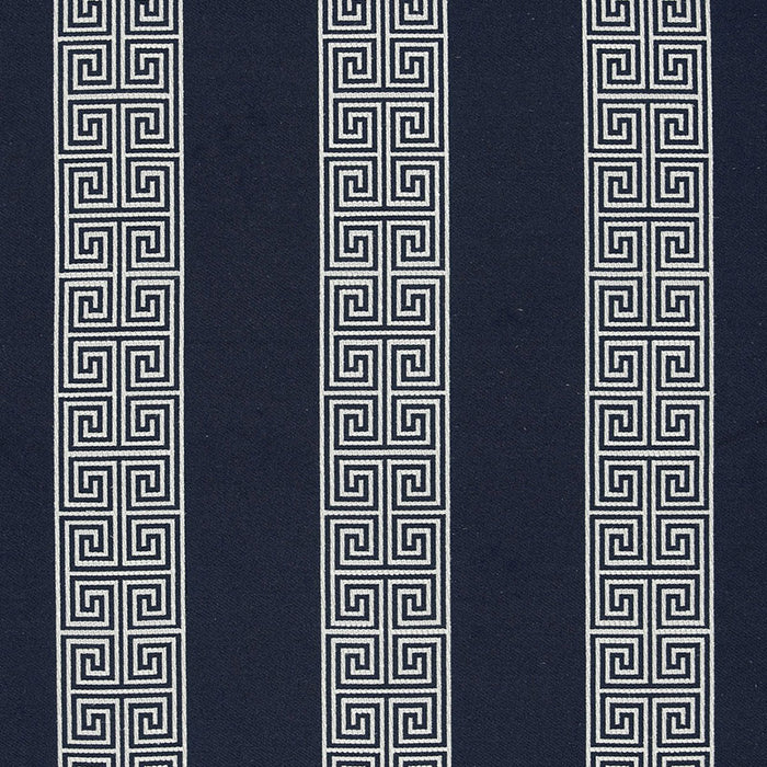 Schumacher Maiandros Weave Indigo Fabric 64603