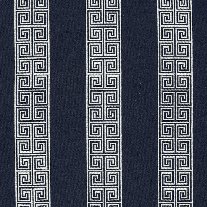 Schumacher Maiandros Weave Indigo Fabric Sample 64603