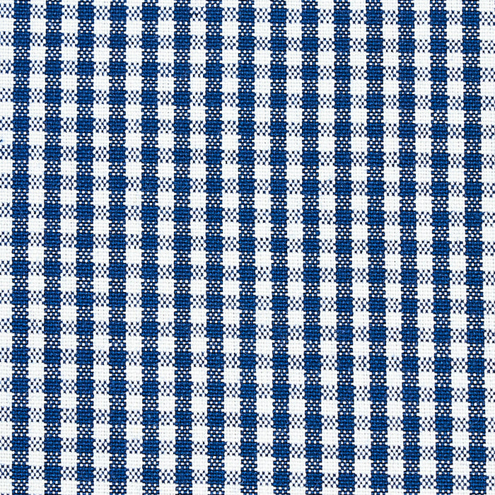 Schumacher Barnet Cotton Check Navy Fabric Sample 64628