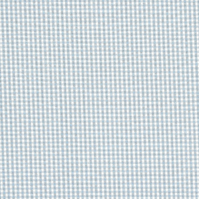 Schumacher Barnet Cotton Check Sky Fabric Sample 64629