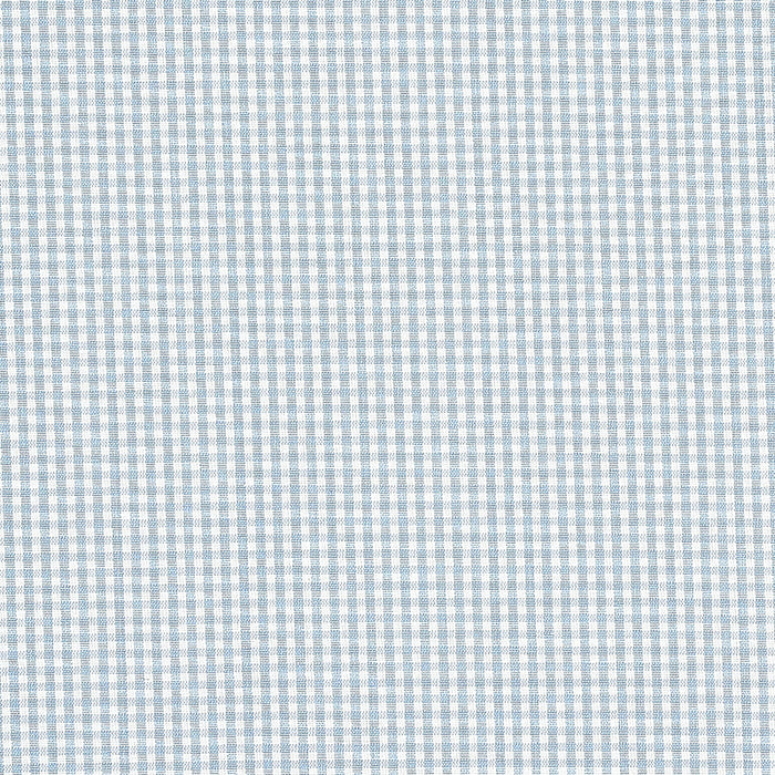 Schumacher Barnet Cotton Check Sky Fabric Sample 64629