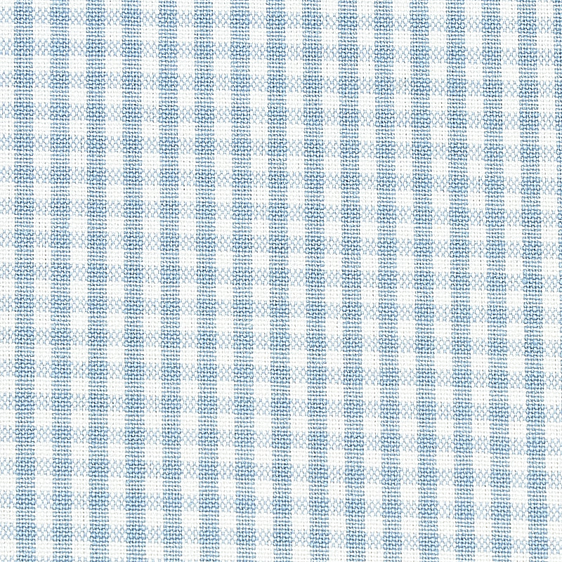 Schumacher Barnet Cotton Check Sky Fabric 64629