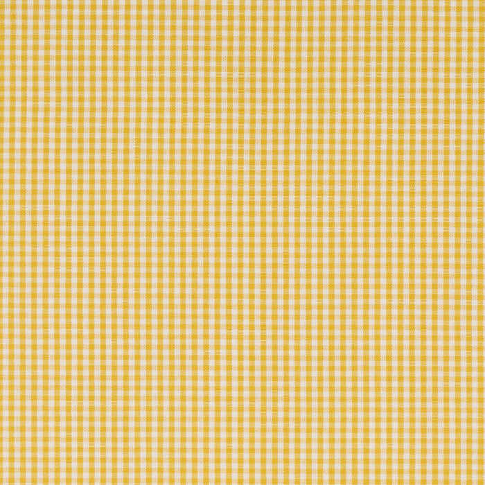 Schumacher Barnet Cotton Check Yellow Fabric Sample 64639