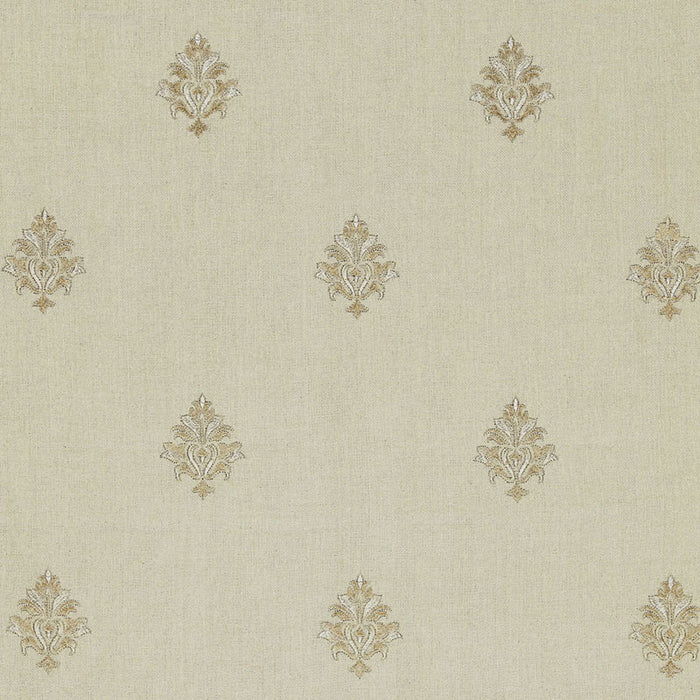 Schumacher Lorenzo Embroidery Natural Fabric 64723