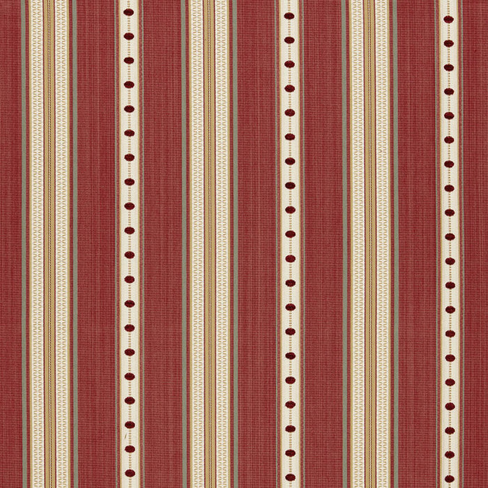 Schumacher Francesca Stripe Rouge Fabric 64752