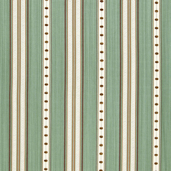 Schumacher Francesca Stripe Aqua Fabric Sample 64753