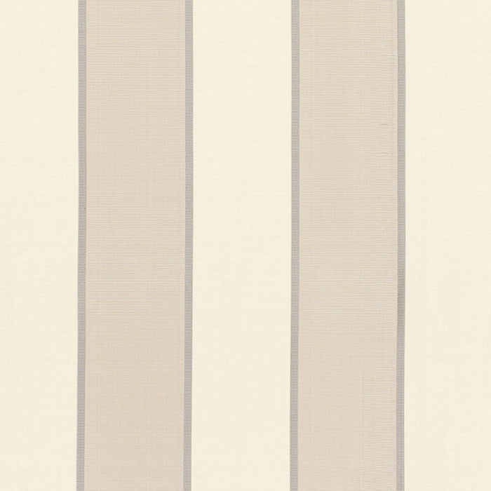 Schumacher Montebello Stripe Platinum Fabric Sample 64784