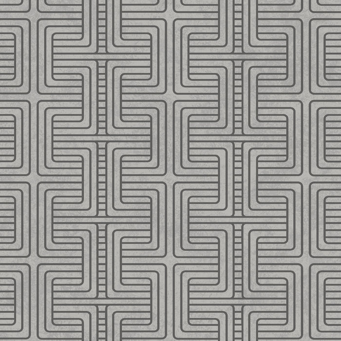 Schumacher Geo Tribe Pewter Wallpaper 6478