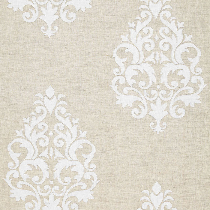 Schumacher Belfort Linen Applique Linen Fabric Sample 65100