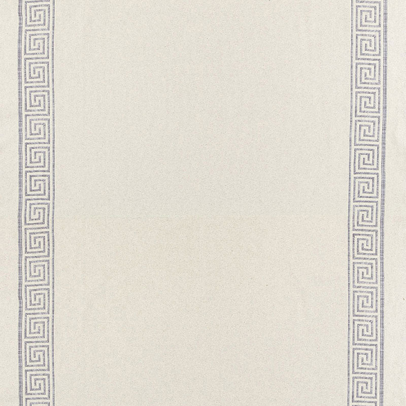 Schumacher Greek Key Embroidery Ii Zinc Fabric 65251