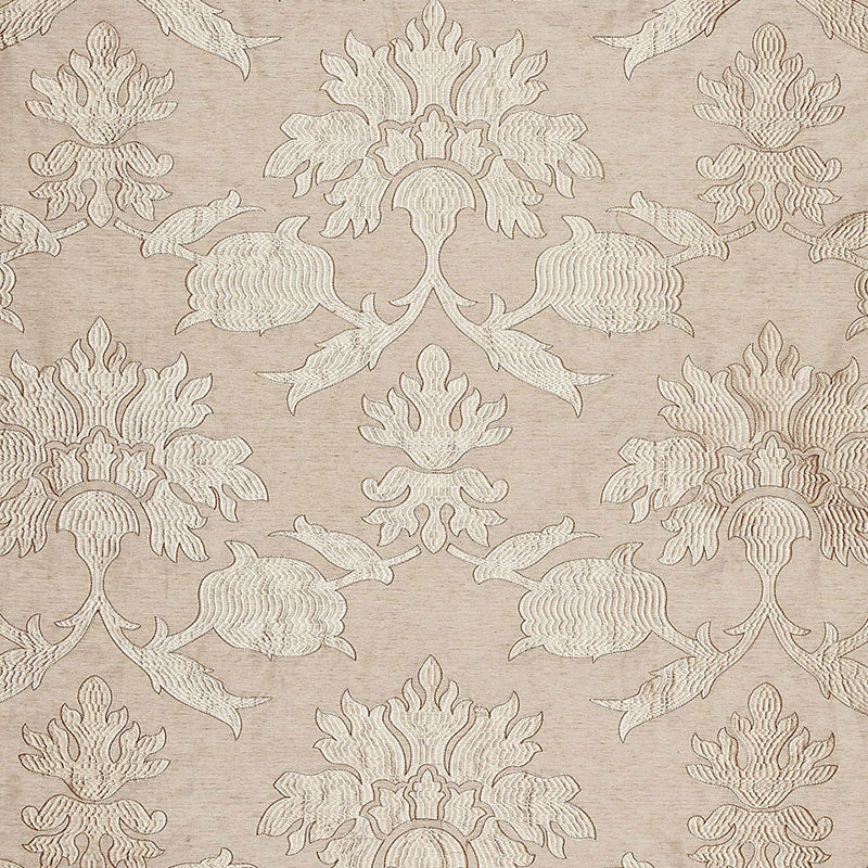 Schumacher Roussillon Embroidery Greige Fabric 65290