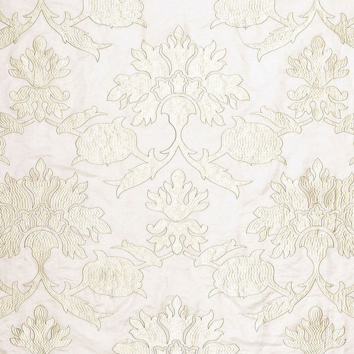 Schumacher Roussillon Embroidery Chalk Fabric Sample 65291