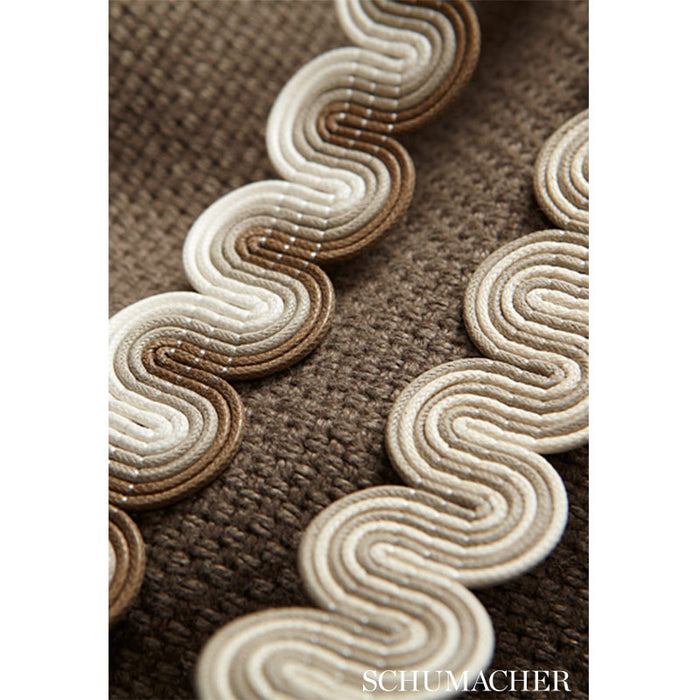 Schumacher Sabine Braid Blanc / Linen Trim 65360