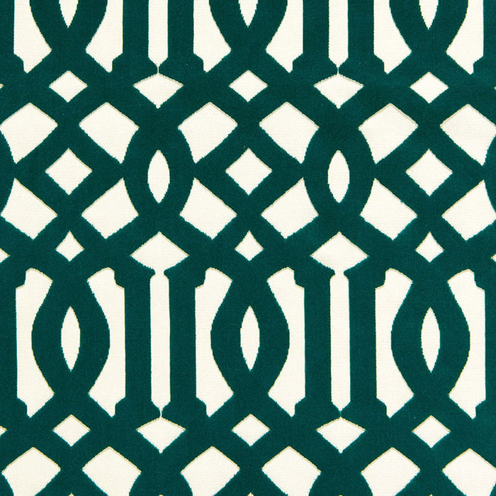 Schumacher Imperial Trellis Velvet Peacock Fabric 65590