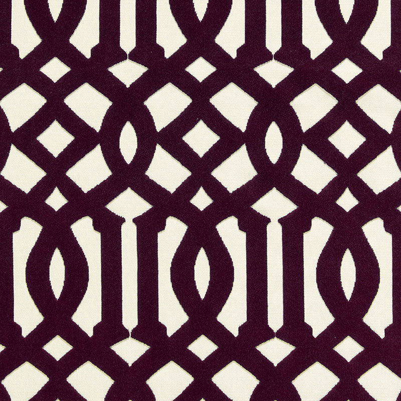 Schumacher Imperial Trellis Velvet Byzantine Fabric 65592