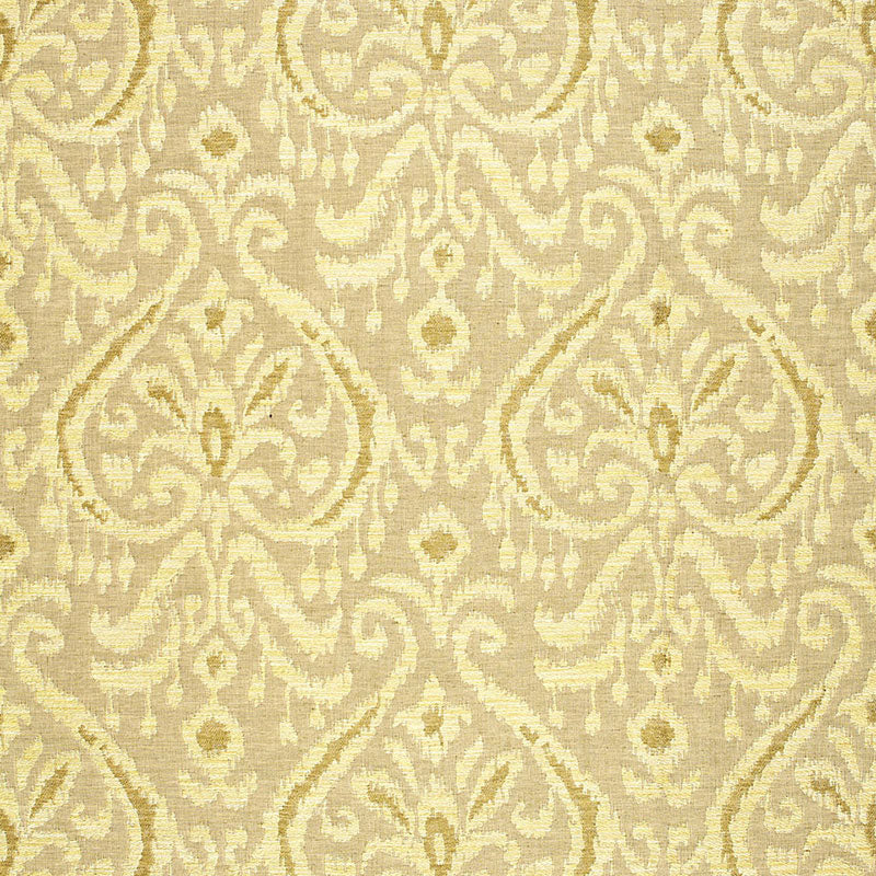 Schumacher Maroc Linen Damask Sauterne Fabric 65633