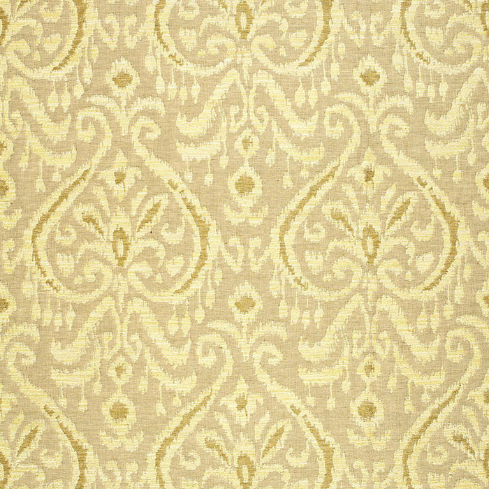 Schumacher Maroc Linen Damask Sauterne Fabric 65633