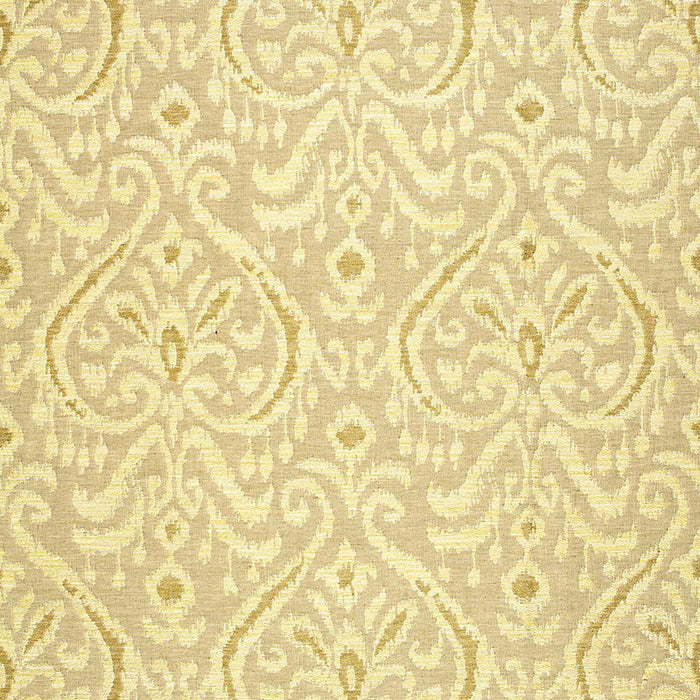 Schumacher Maroc Linen Damask Sauterne Fabric Sample 65633