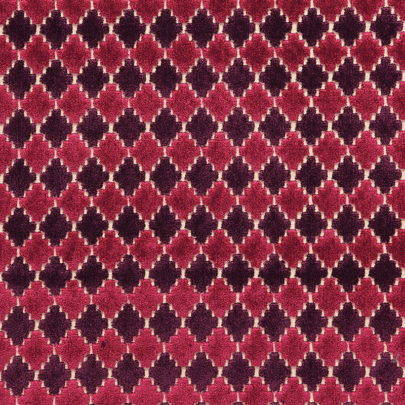 Schumacher Marrakesh Velvet Black Cherry Fabric 65640