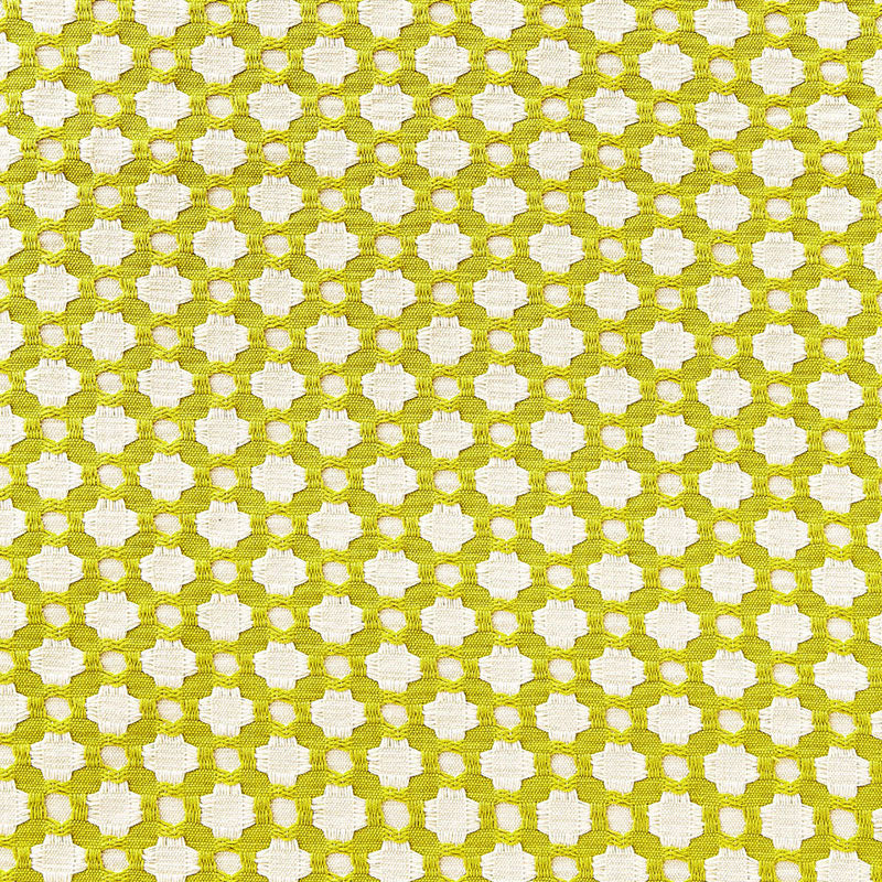 Schumacher Betwixt Chartreuse / Ivory Fabric 65680