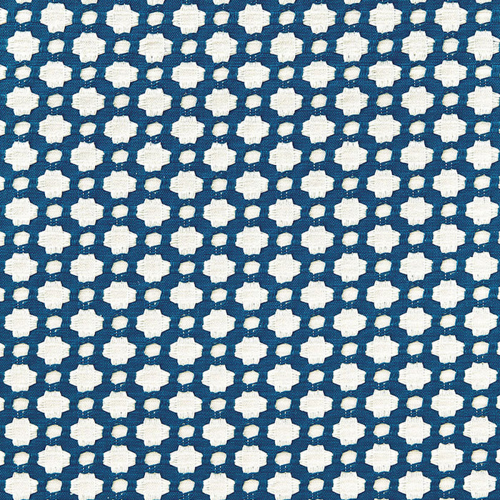 Schumacher Betwixt Indigo/Ivory Fabric Sample 65681