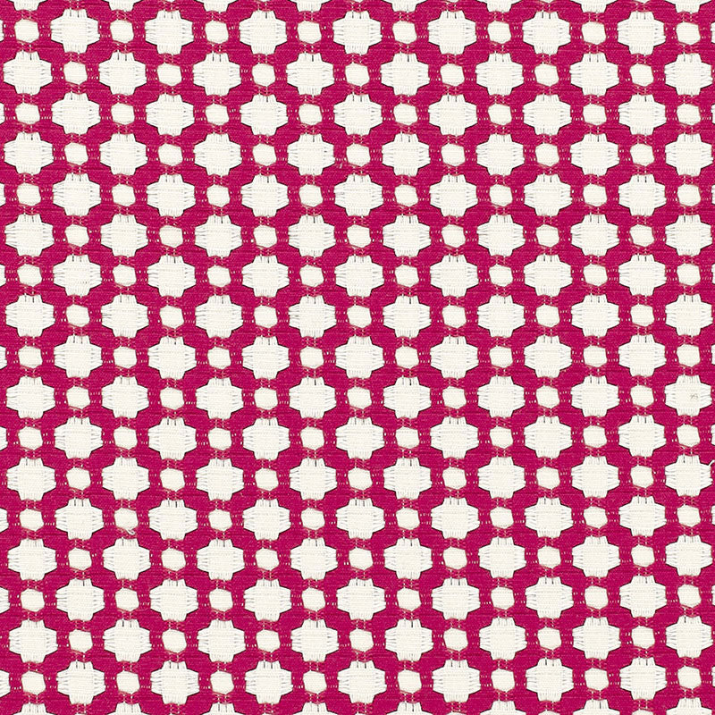 Schumacher Betwixt Magenta/Natural Fabric 65685