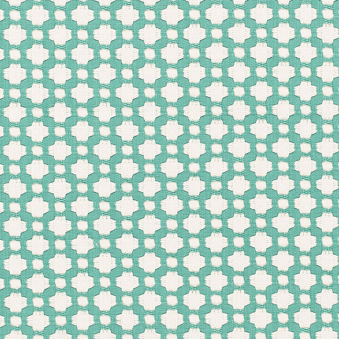 Schumacher Betwixt Pool/Natural Fabric Sample 65687