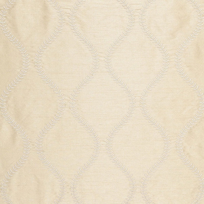 Schumacher Agadir Embroidery Champagne Fabric Sample 65752