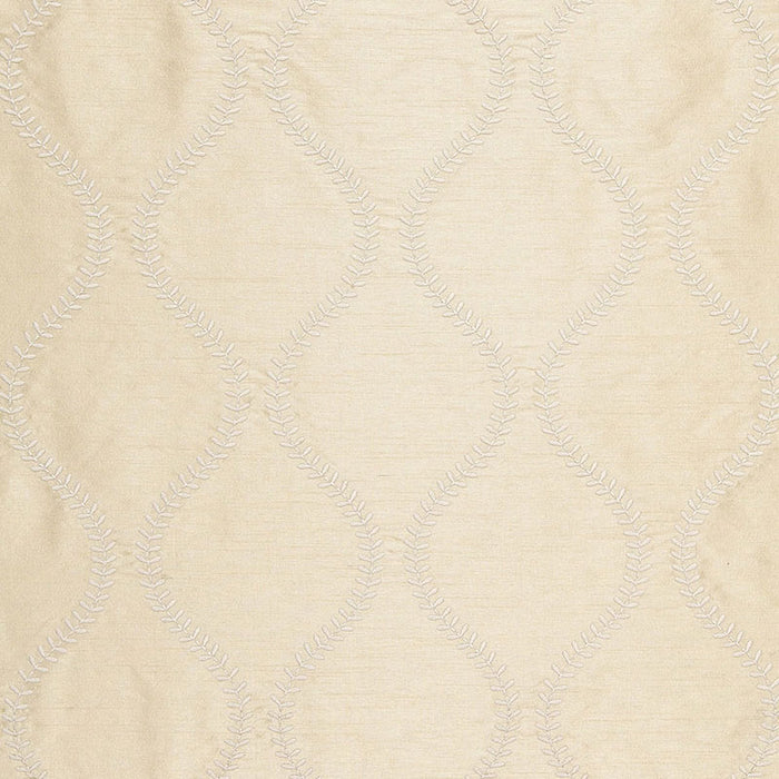 Schumacher Agadir Embroidery Champagne Fabric 65752