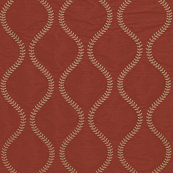 Schumacher Agadir Embroidery Spice Fabric Sample 65754