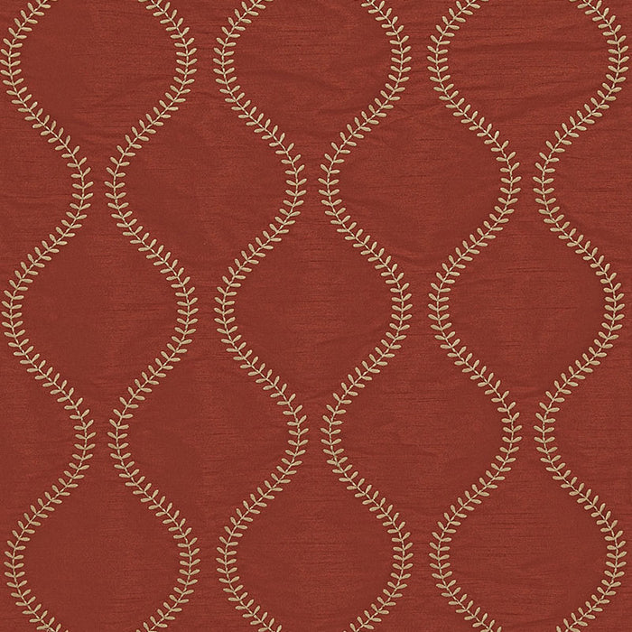 Schumacher Agadir Embroidery Spice Fabric 65754