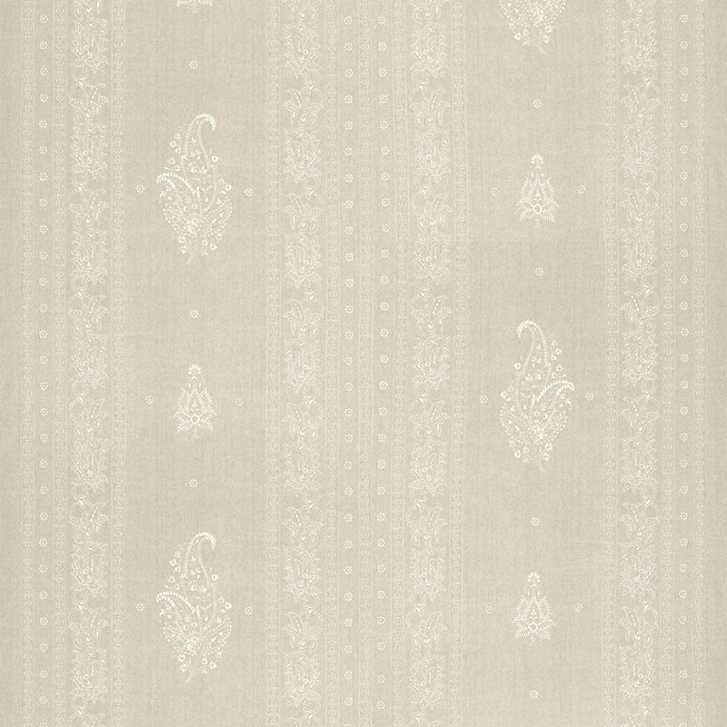 Schumacher Jaipur Linen Embroidery Flax Fabric 65800