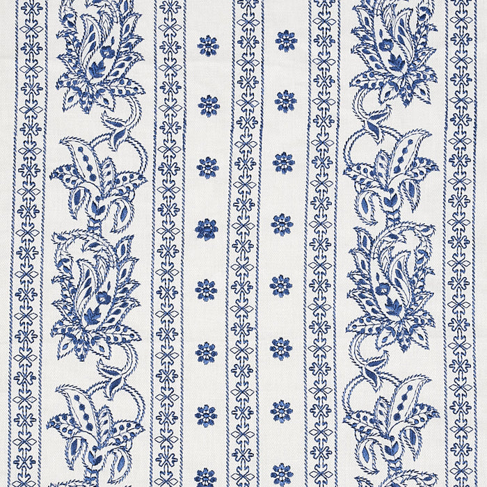 Schumacher Jaipur  Blue Fabric Sample 65802