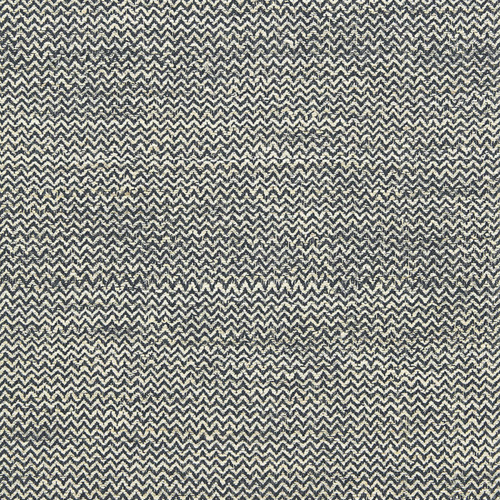 Schumacher Alhambra Weave Charcoal / Ivory Fabric Sample 65831