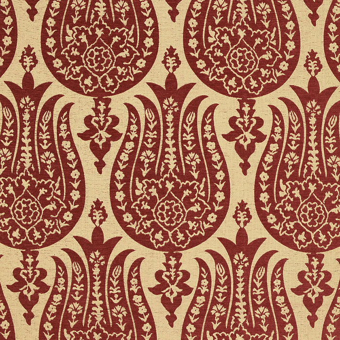 Schumacher Izmir Chenille Red Earth Fabric 65862