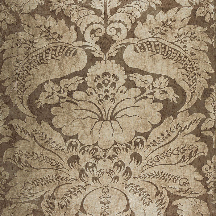 Schumacher Cordwain Damask Mica Fabric Sample 65870