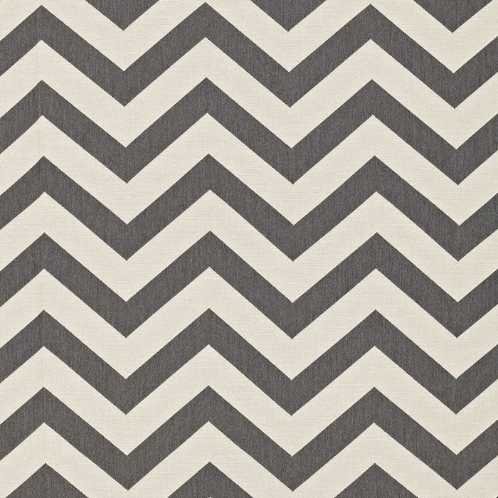 Schumacher Antibes Chevron Oxford Grey Fabric Sample 65922