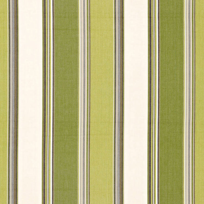 Schumacher Addison Cotton Stripe Vert Fabric Sample 66003