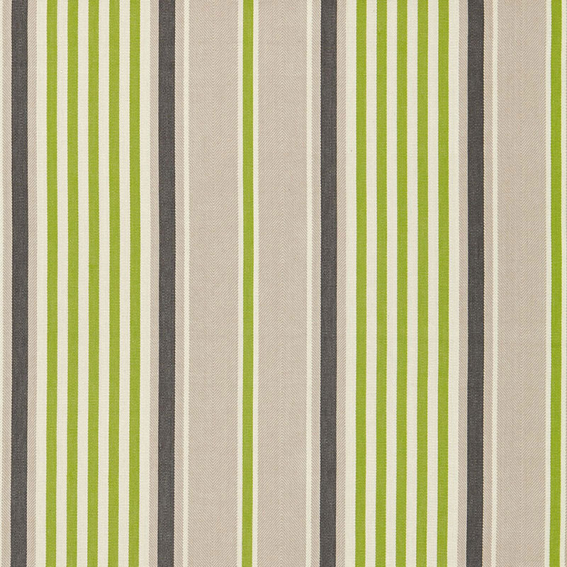 Schumacher Minzer Cotton Stripe Vert Fabric 66012