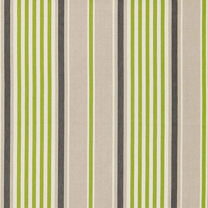 Schumacher Minzer Cotton Stripe Vert Fabric Sample 66012