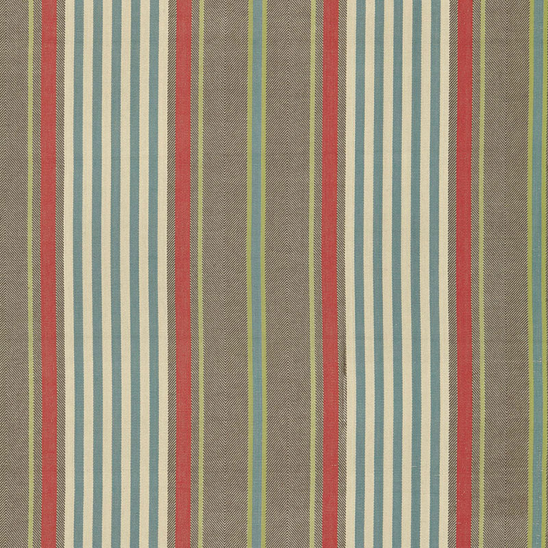 Schumacher Minzer Cotton Stripe Red Earth Fabric 66013