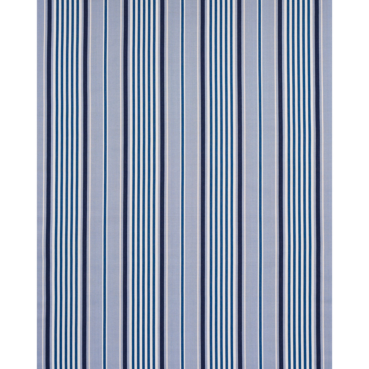 Schumacher Minzer Cotton Stripe Blue Fabric 66014