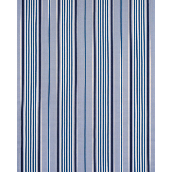 Schumacher Minzer Cotton Stripe Blue Fabric 66014