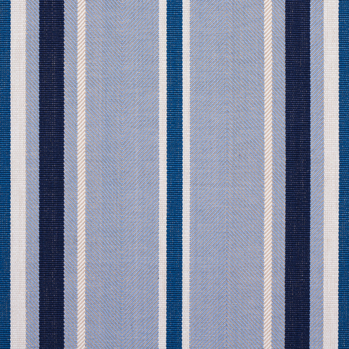 Schumacher Minzer Cotton Stripe Blue Fabric Sample 66014