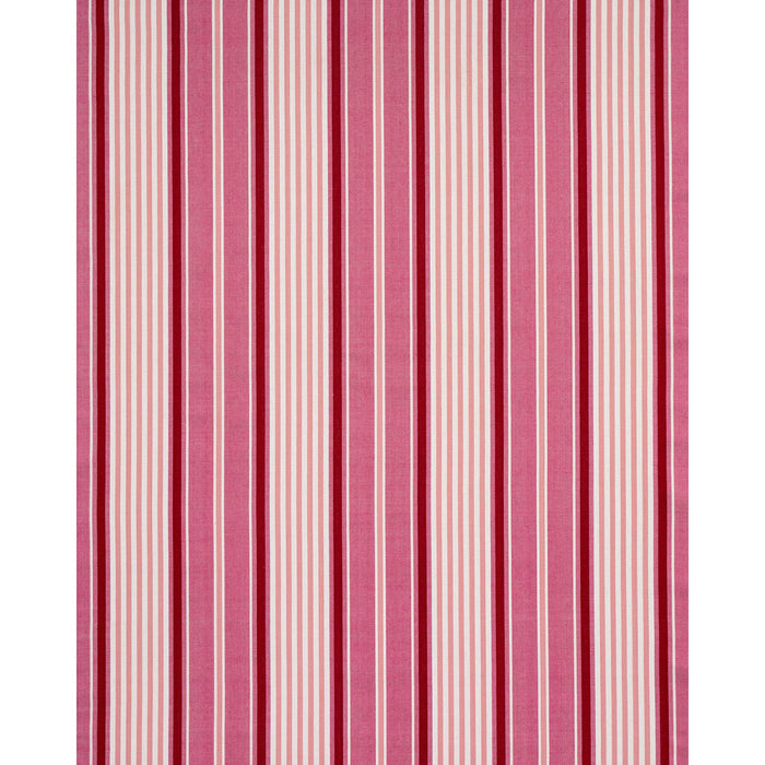 Schumacher Minzer Cotton Stripe Pink Fabric Sample 66016