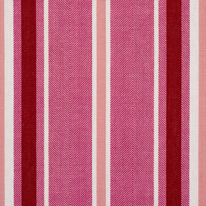 Schumacher Minzer Cotton Stripe Pink Fabric Sample 66016