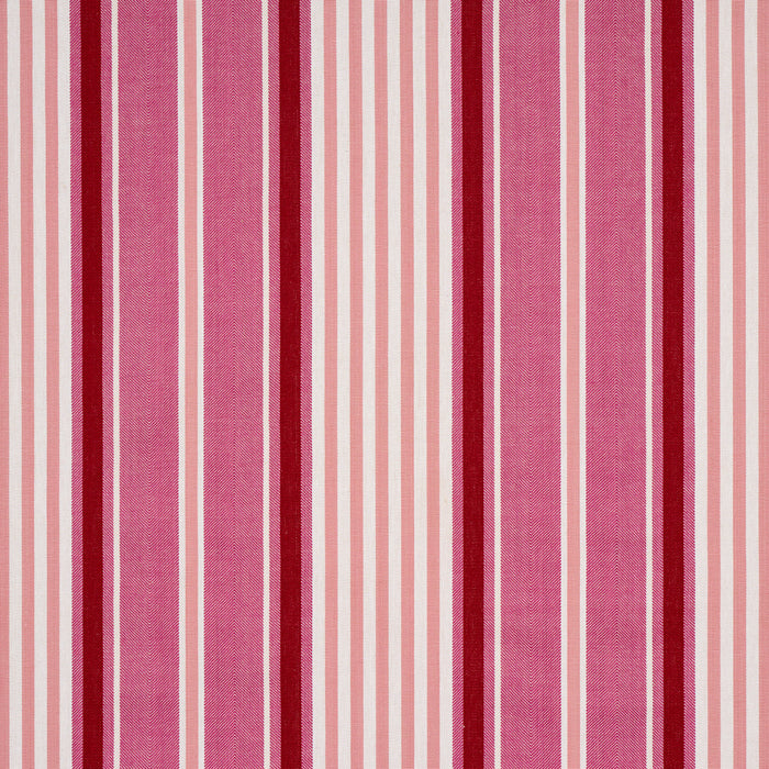 Schumacher Minzer Cotton Stripe Pink Fabric Sample 66016