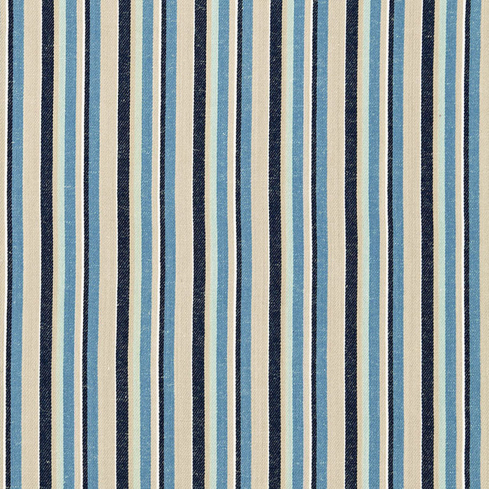 Schumacher Kiawah Stripe Indigo Fabric Sample 66030