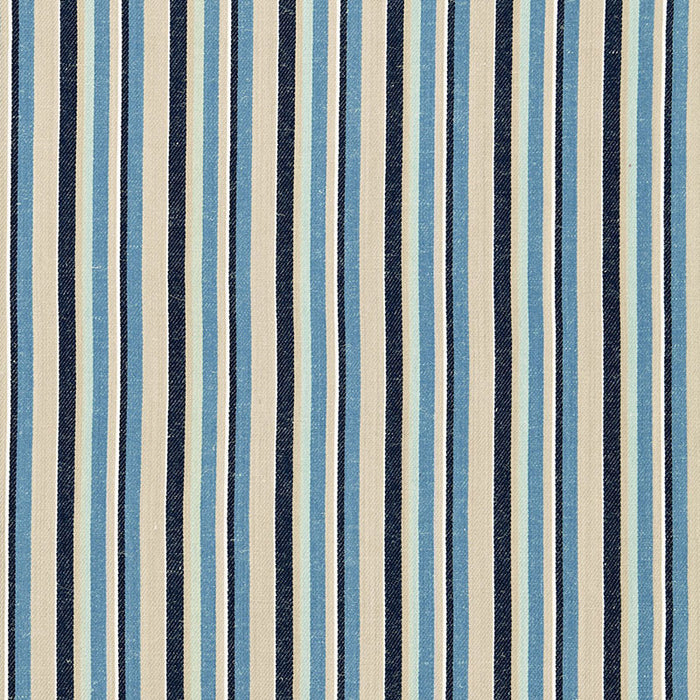 Schumacher Kiawah Stripe Indigo Fabric 66030