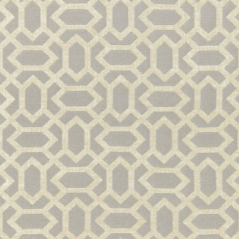 Schumacher San Remo Fret Dove Grey Fabric 66060